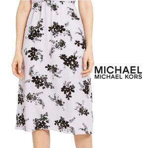 NWT Sz 12 Michael Kors LavenderMist Floral Midi